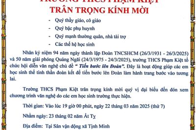 THƯ MỜI XEM HỘI DIỄN VĂN NGHỆ “TIẾN BƯỚC LÊN ĐOÀN”