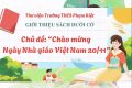 GIỚI THIỆU SÁCH THÁNG 11 – CHÀO MỪNG NGÀY NHÀ GIÁO VIỆT NAM 20/11